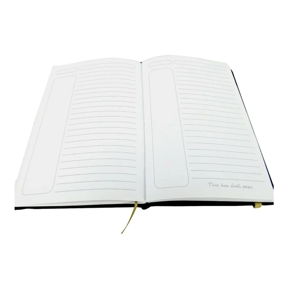 NWOT - Black Quilted Stitch Pattern 80 Page Lined Journal